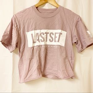 Last Set Co Originals Crop Tee Light Mauve Pink Top Medium